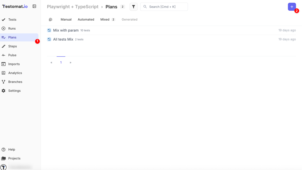 New plan button